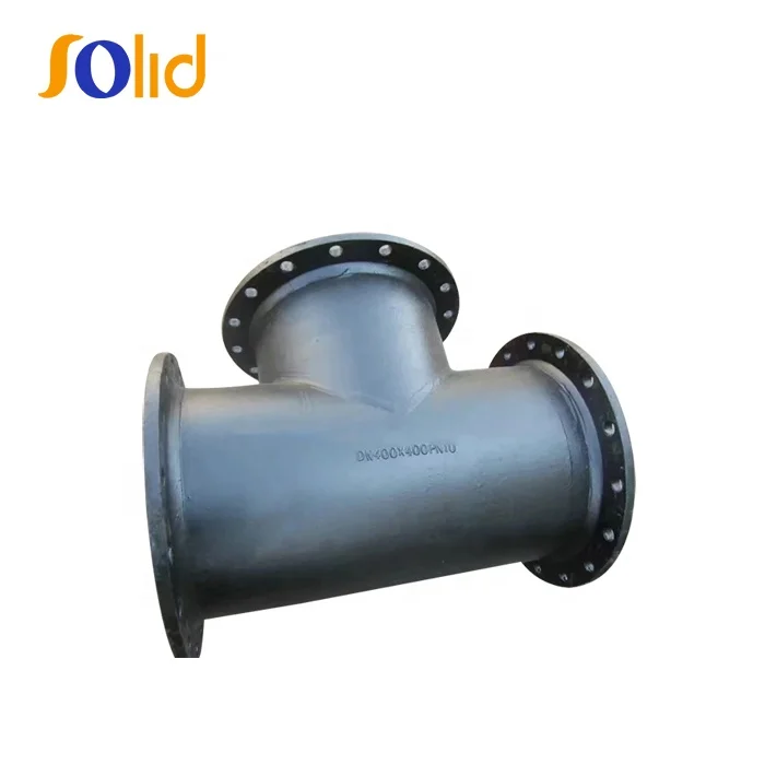 Big Size ISO2531,EN545 Ductile Iron Pipe FIttings Equal Tee All Flanged Tee