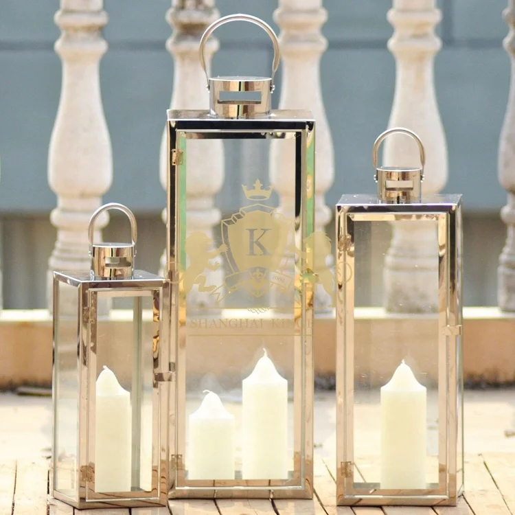 
Wholesale candle holder in steel lantern for wedding party decoration 