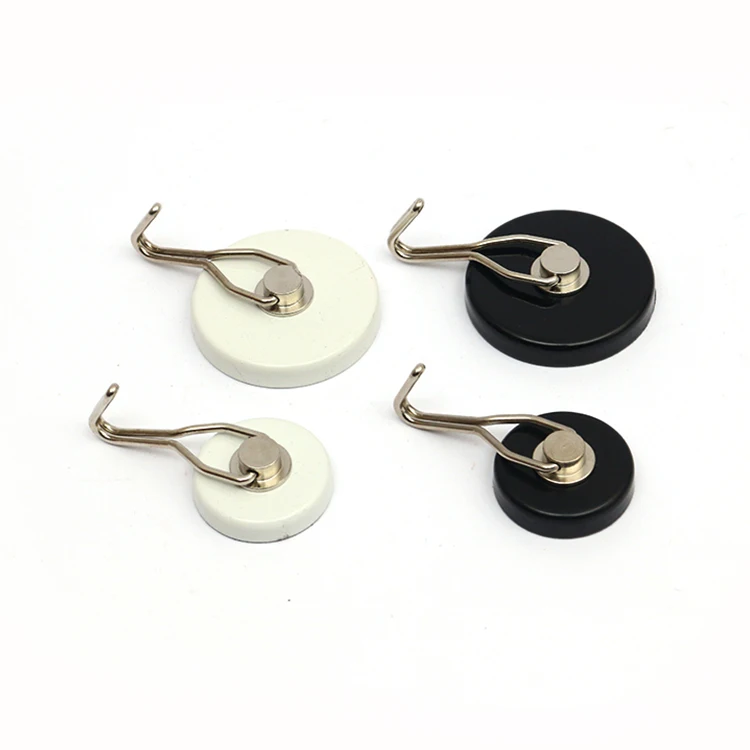 Cr Coating Swivel Ferrite Rotating Ceramic Pot Magnet Hook Magnet Magnetic Hook with Swing Magnetic Hook