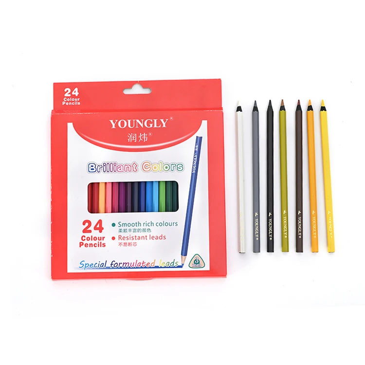 custom colored pencils natural color overlapping colour pencil with logo