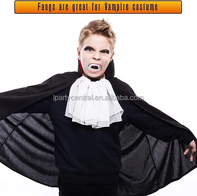 LP Skeleteen White Sharp Vampire Fangs  Dracula Monster Teeth for Party  Favors and Supplies