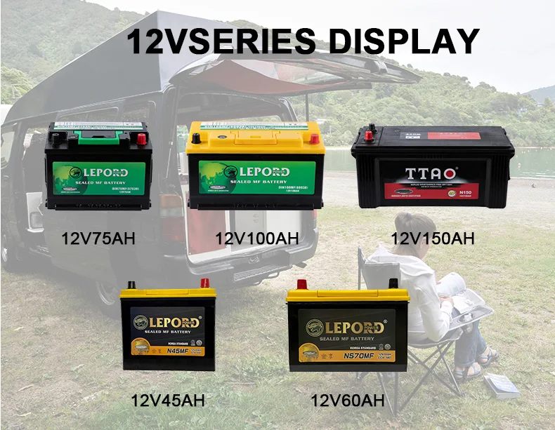 OEM n40 ns70 55d23l 80d26 JIS Standard high quality carbattery chinese korean japanese car battery brands