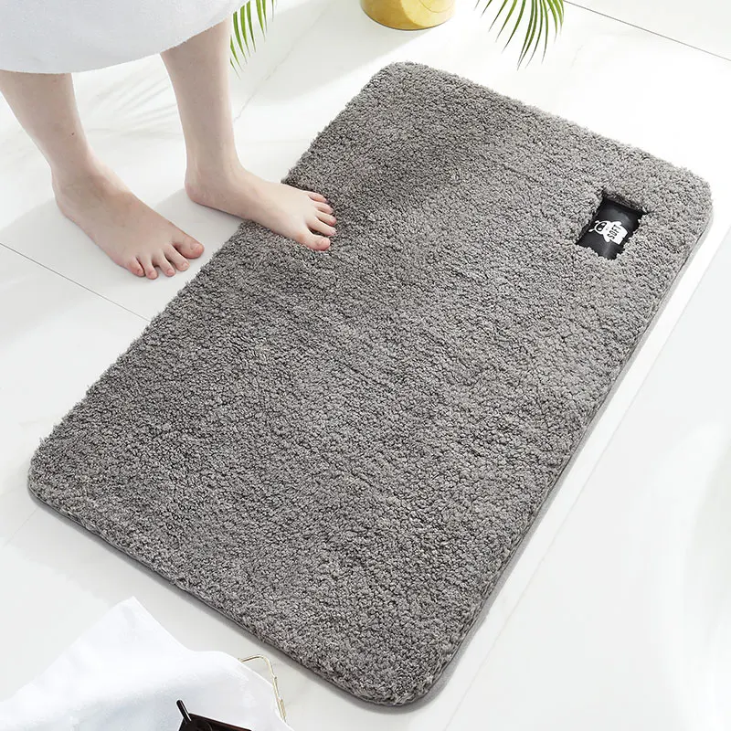 Non Slip Bathroom Rug Bath Mats Super Absorbent Floor Mat Soft MicroFiber Polyester Bathroom Carpet