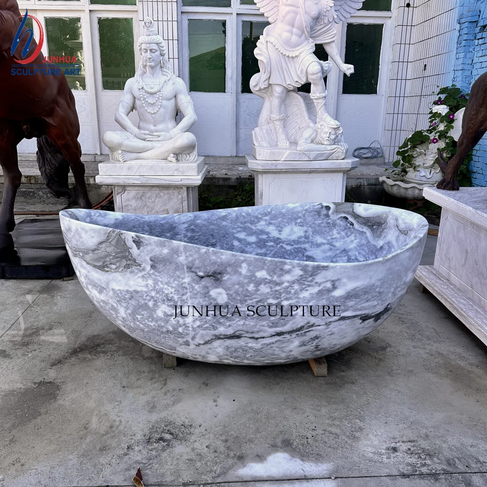 Cheap free standing stone bathtubs comfortable white marble bathtub bathroom bath tub with black veins