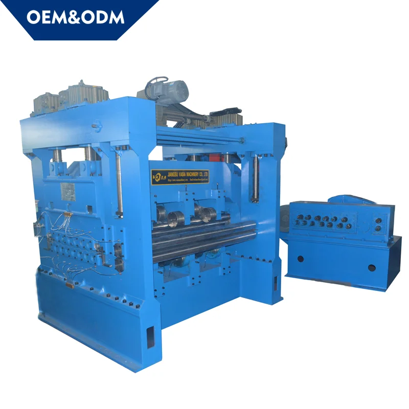 Metal sheet straightening and sheet leveling machine