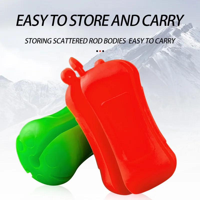 Silicone Fishing Rod Accessories Portable Rubber Fishing Pole Clip Soft Fishing Rod Fixed Ball