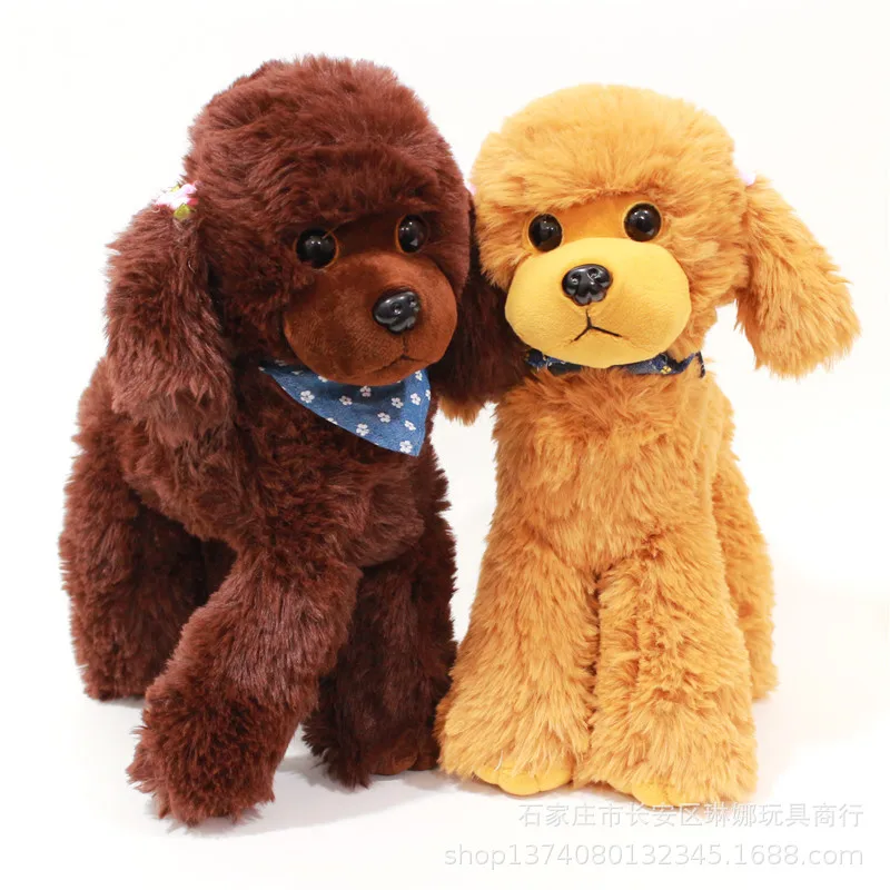 Custom plush toy dogs simulation lifelike puppy plush doll realistic dog pet walking plushies Shiba teddy dog poodle DIY tag