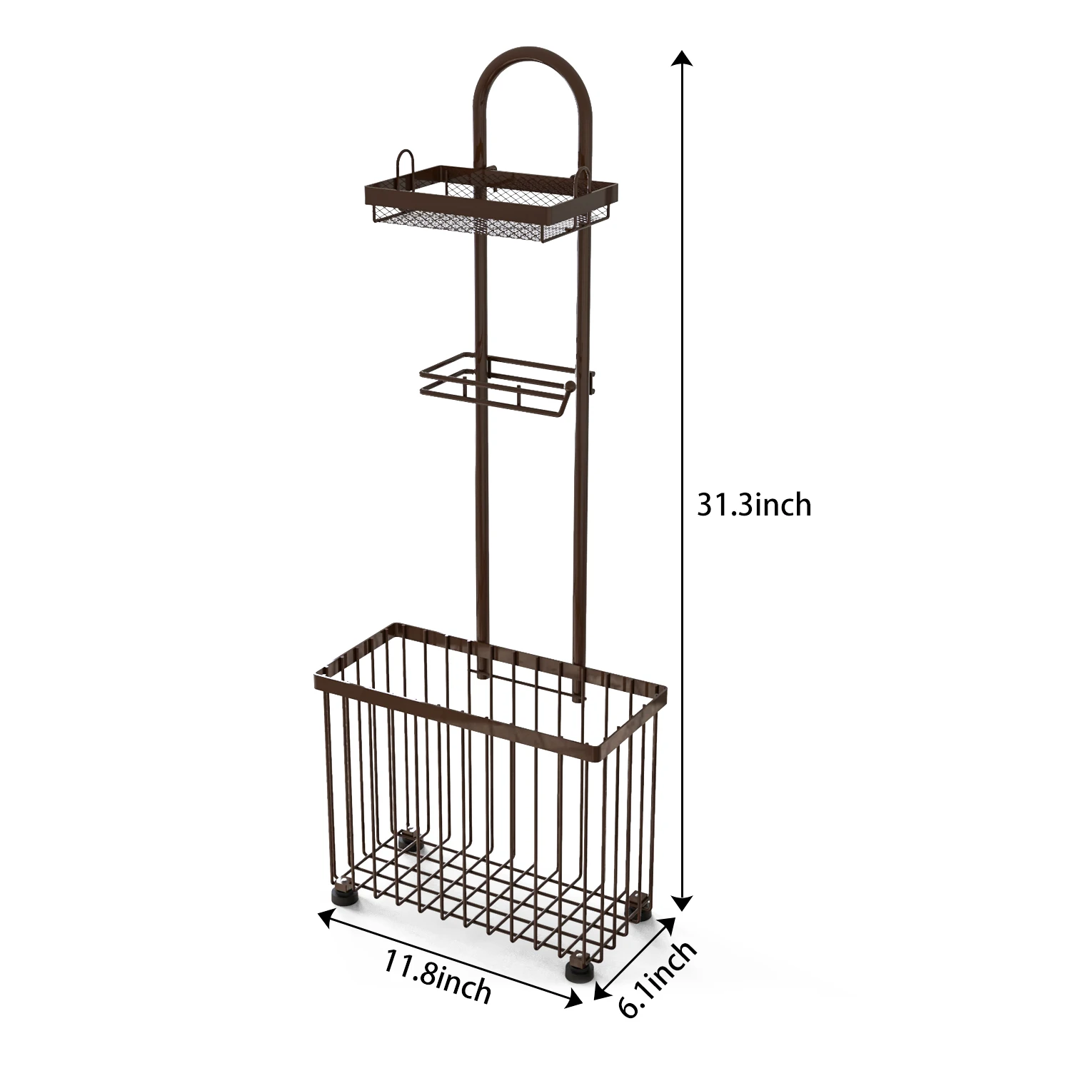 Toilet Tissue Rack Scroll Stand Reserve Phone Tablet Magazine Bathroom Organizer Freestanding Toilet Paper Holder
