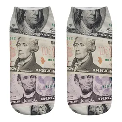 China Supplier Personalized US Dollar Money High Quality  3D Customized Socks