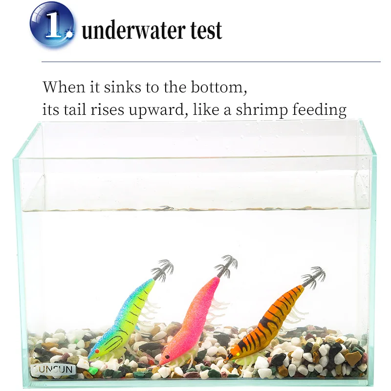 Addictpro  Shrimp Glow Squid jig fishing lures120mm 25g Simulated Shrimp Slow Sinking Sea Fishing Squid lures