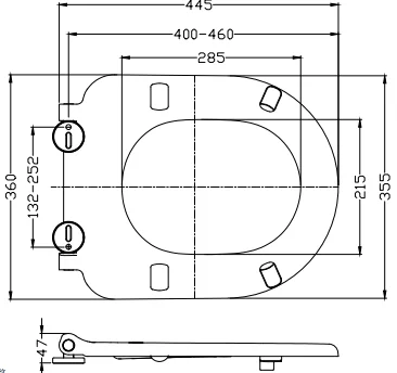 Disabled Soft Close and D shaped  Duroplast Soft Close Zinc Hinge  Color Choice  Care toilet Lid