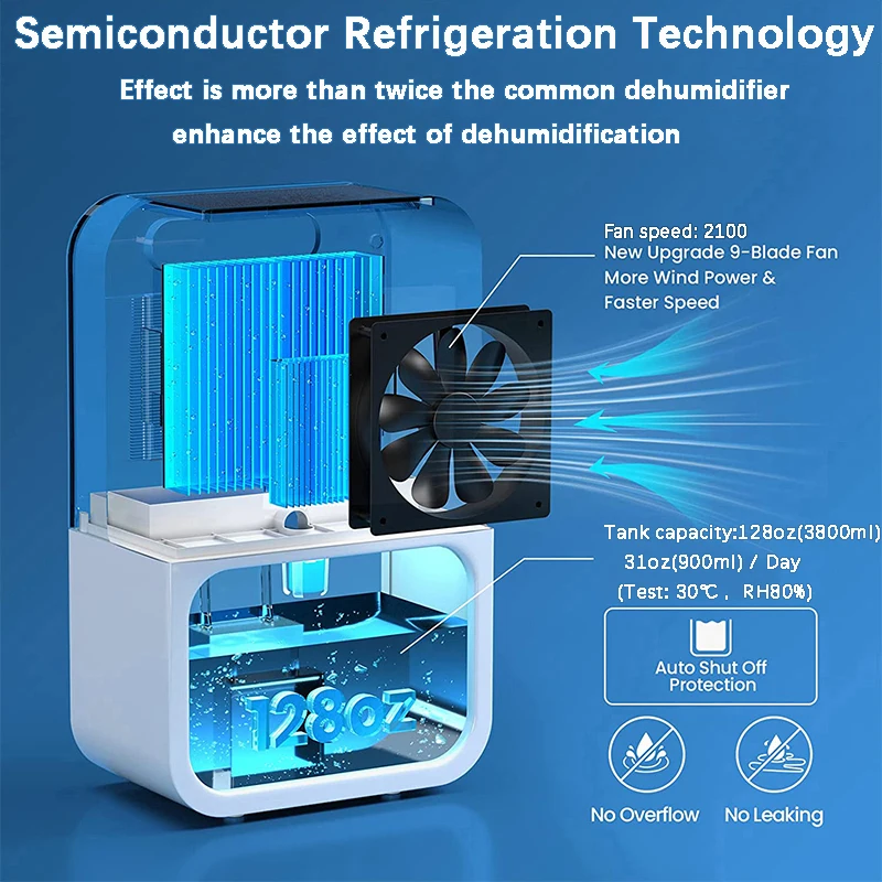 manufacture wholesale LED Display 900ML/D Small mini smart Dehumidifiers Dryer for home  with 3.8L Water tank