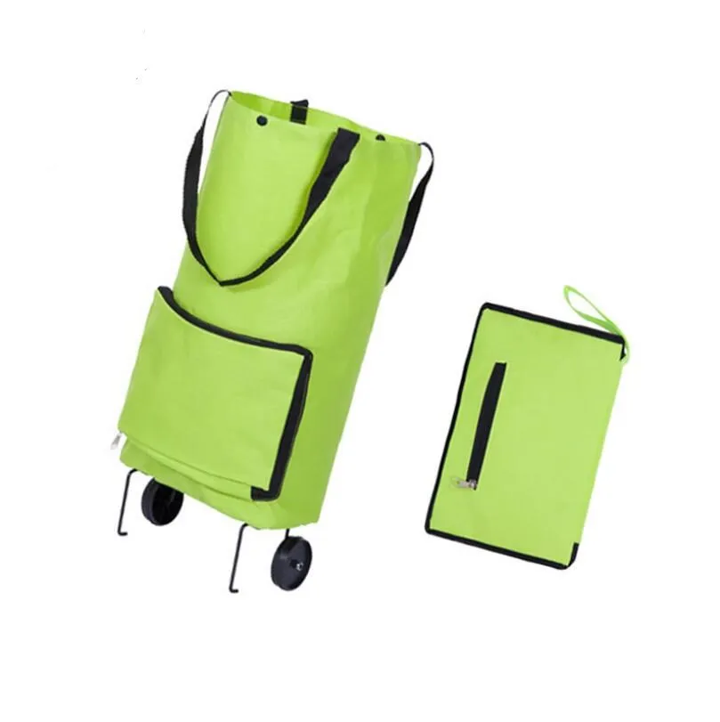 Factory wholesale reusable shopping bags folding shopping trolley bag tote