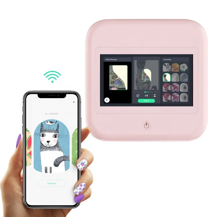 Smart Mobile DIY Art 3D Intelligent Digital Nail Printer fingernail Printer Machine