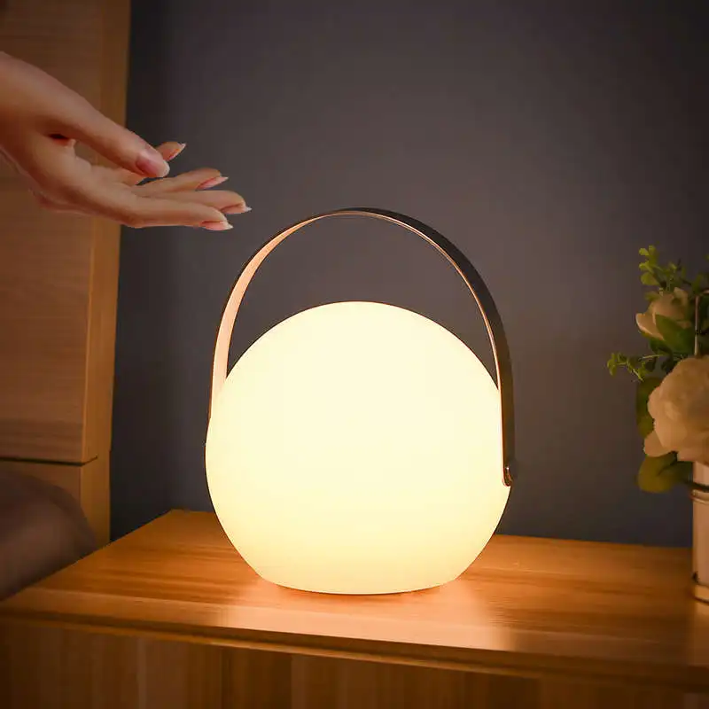 Custom Lantern Lamp Cordless USB Port Rechargeable IR Remote Dimmable LED RGB Table Lamp For Indoor/Outdoor