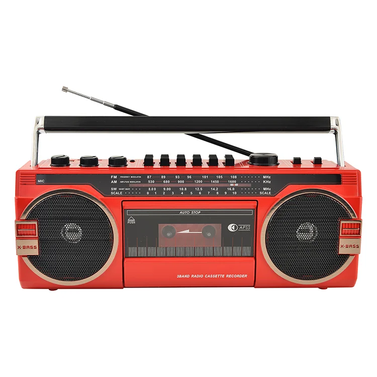 Home Use Cassette Recorder With Music Players Speaker Sw Digital Am Fm Bt Portable Radio Classic Old Style Retro Vintage Radio