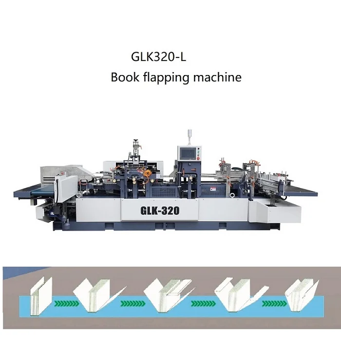  GLK320-L high speed book flap machine for cover folding and front cutting