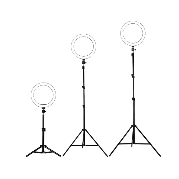 10 дюймов светодиодная кольцевая лампа с треножником для трансляция/макияж затемнения красоты Ringlight