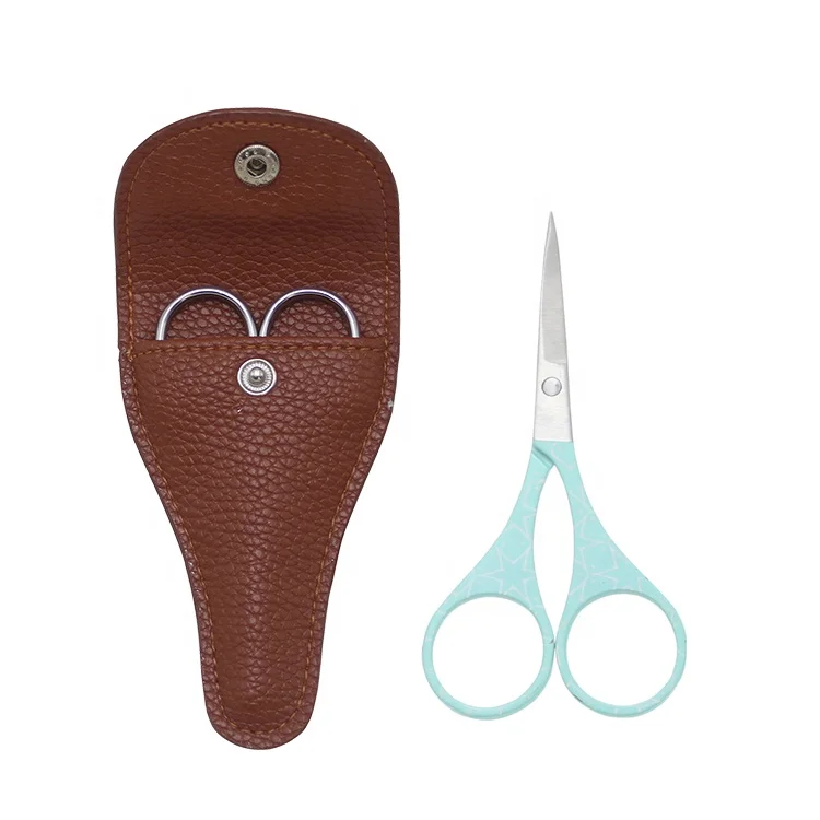 Wholesales Comfort Handle Stainless Steel Eyebrow Scissor Small Sharp Pointed Tip Grooming Scissors Nail Scissor