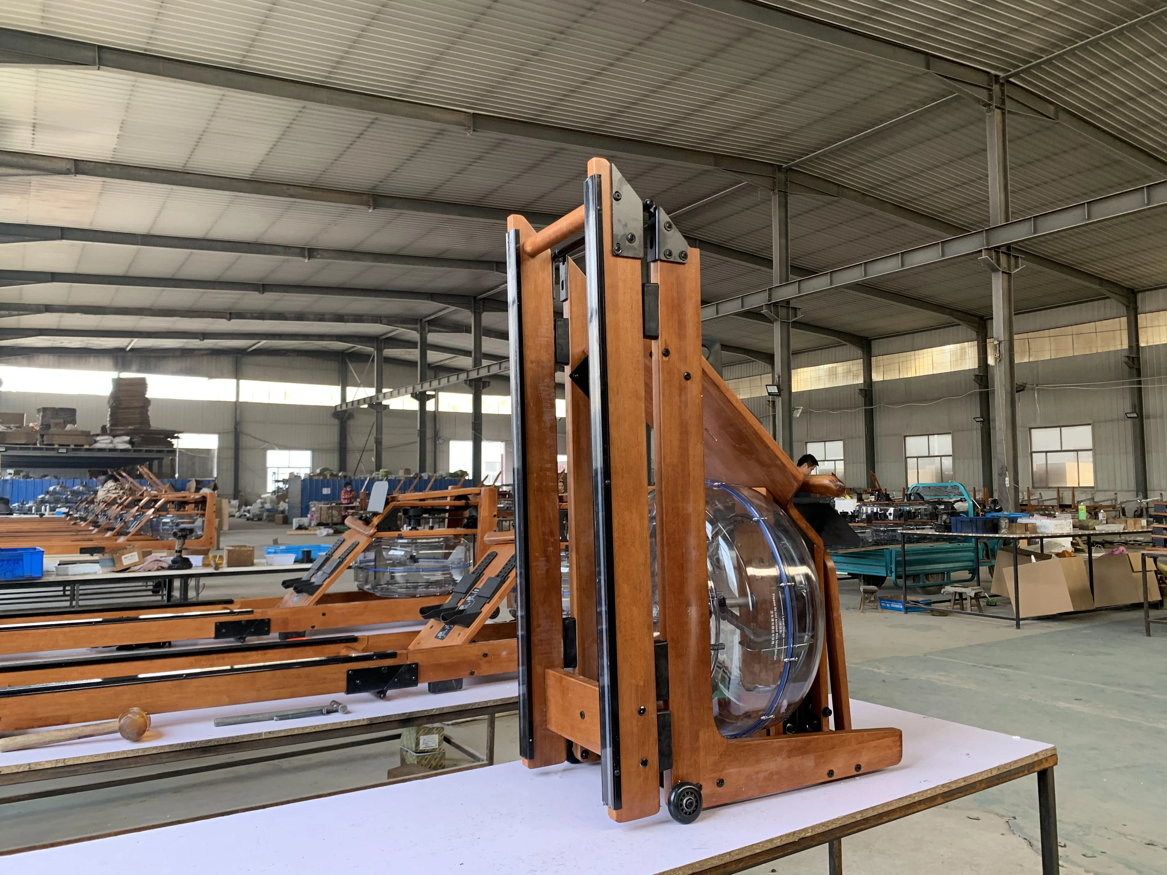 Custom Buy New Professional Multi Functional Training Rower Maquina De Remo Wooden Seated Water Rowing Machine Price