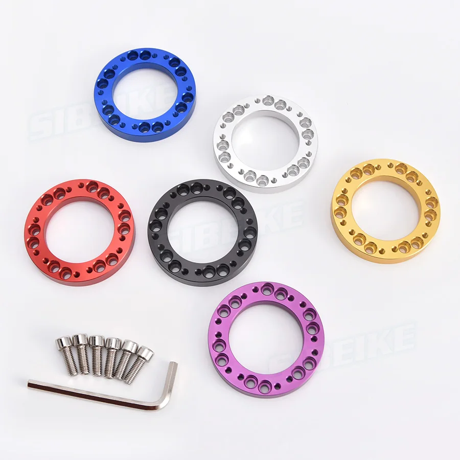13mm CNC Aluminum Car Steering Wheel Hub Boss Kit Adapter Spacer Universal Purple Gold Car Steering Wheel Spacer