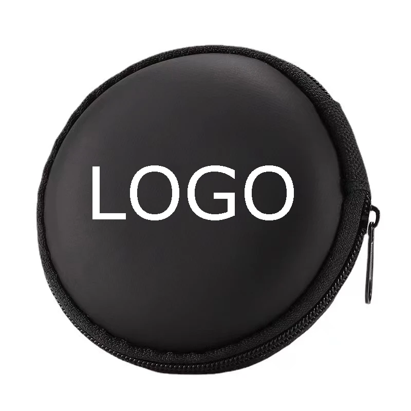 Pu Leather Earphone Case EVA Storage Box Mesh Pocket Easy To Carry Coin/Key/USB Sorter Small Purse