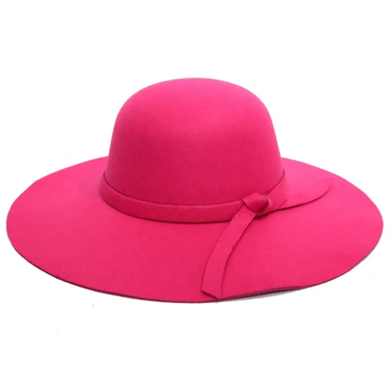 Hight Quality wool felt fedora floppy hats wholesale wide brim hat good price