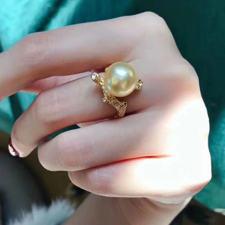 S925 sterling silver ring mounting for 10-11mm pearls jewelry diy