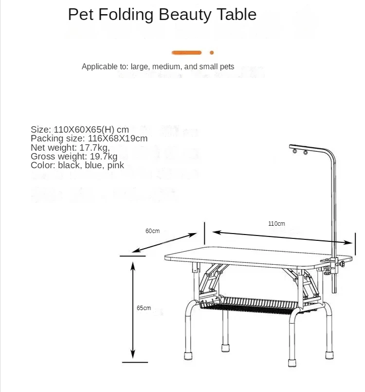 Pet Dog Grooming Table, High Quality Pet Grooming Bath Folding Table, Large Size Folding Table for Cat Dog Bath, Shearing