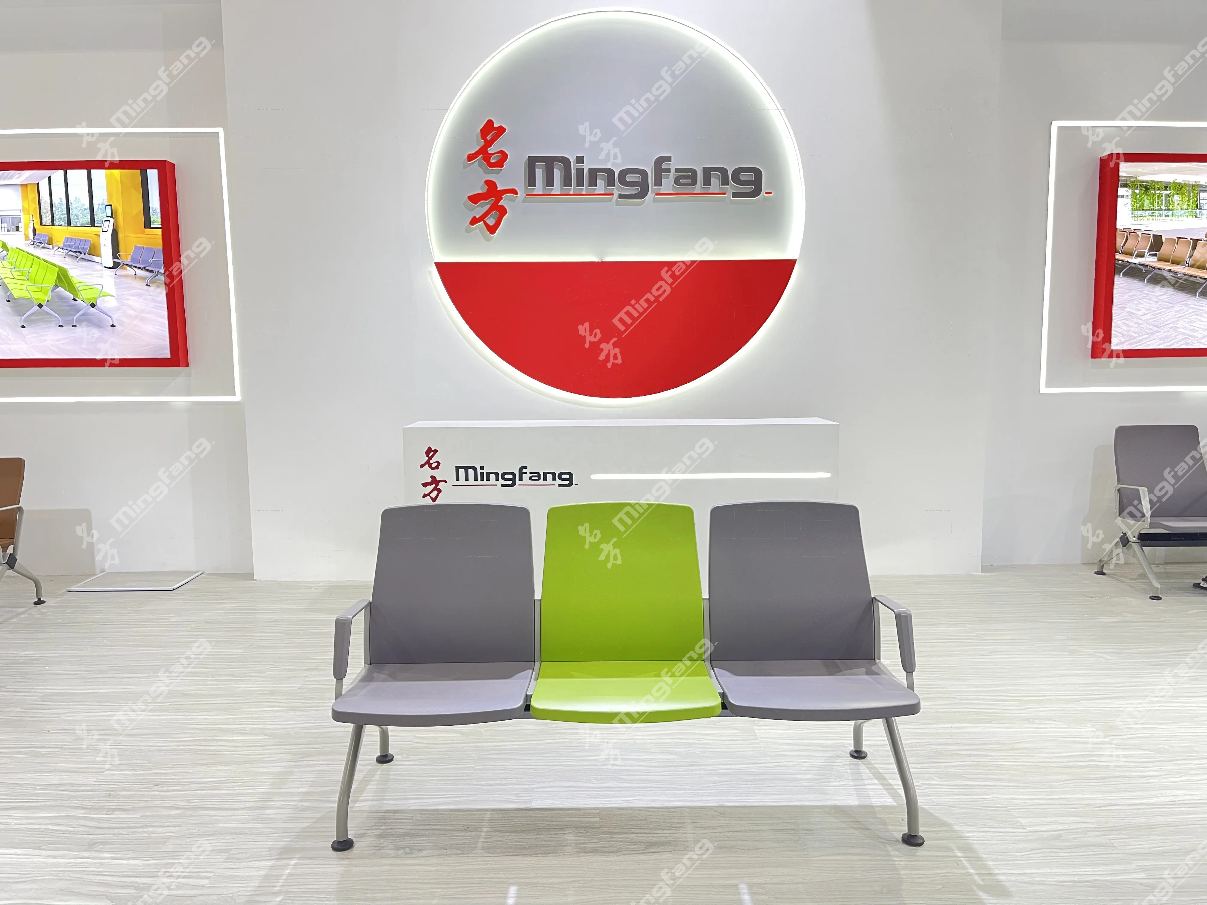 Factory PU Polyurethane Airport Hospital Waiting Room Seating tandem Chair Beam Seating for Bank Bus Station