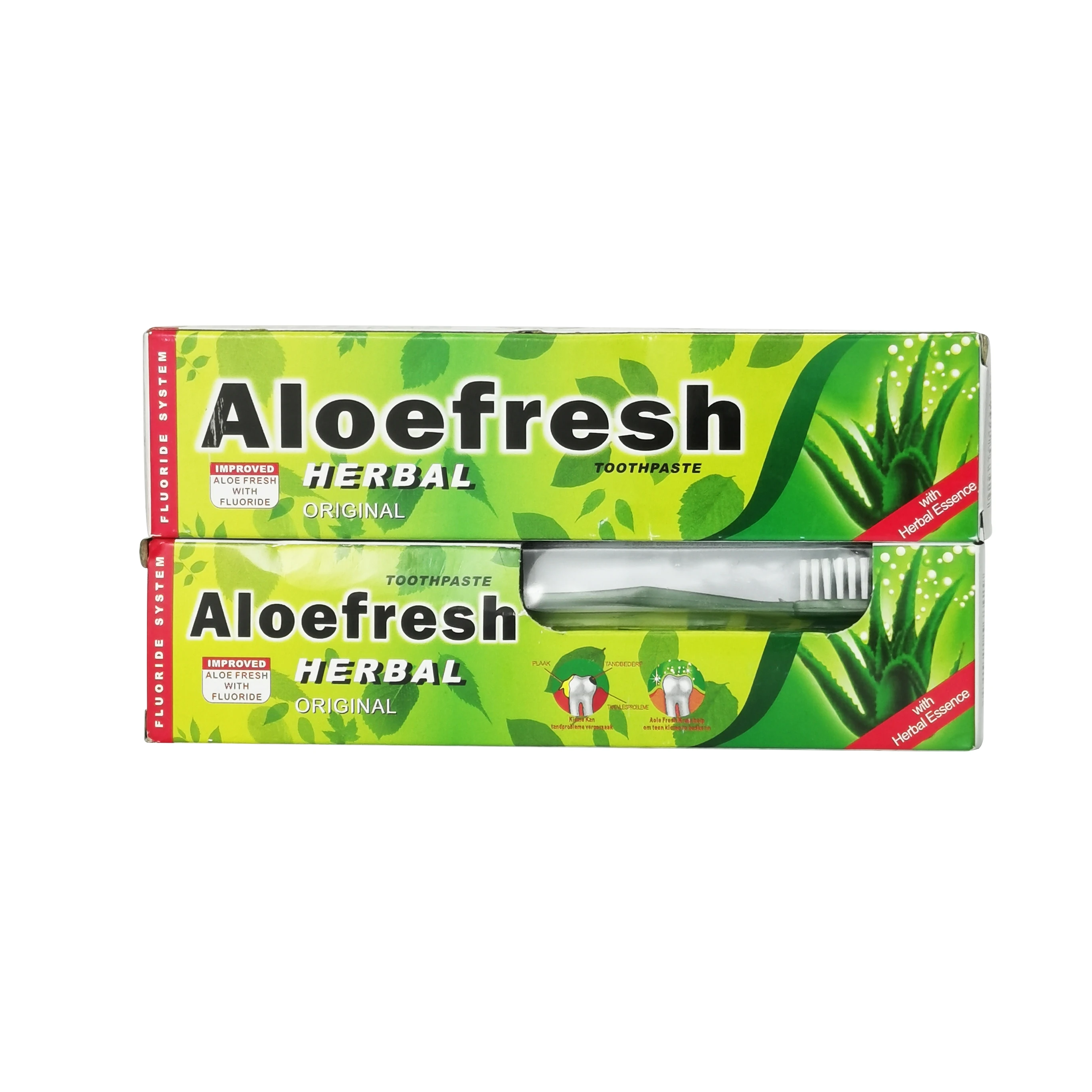 Aloe   herbal 55ml toothpaste with toothbrush