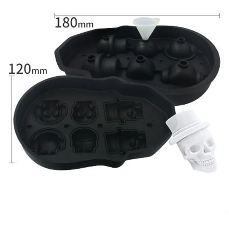 0309 Human bones whiskey pumpkin ice cube silicone mold love ice cream cake decoration creative ice box