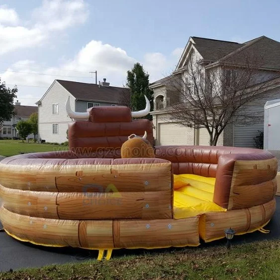 Popular product inflatable rodeo bull machine, rodeo game mechanical bull inflatable