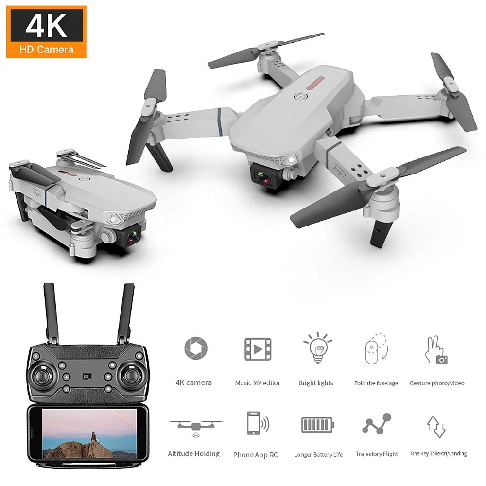 High Quality E88 Drones With 4k Camera And Gps Under 500 Radio Control Toys Quadcopter With Gps Drone 2 Km