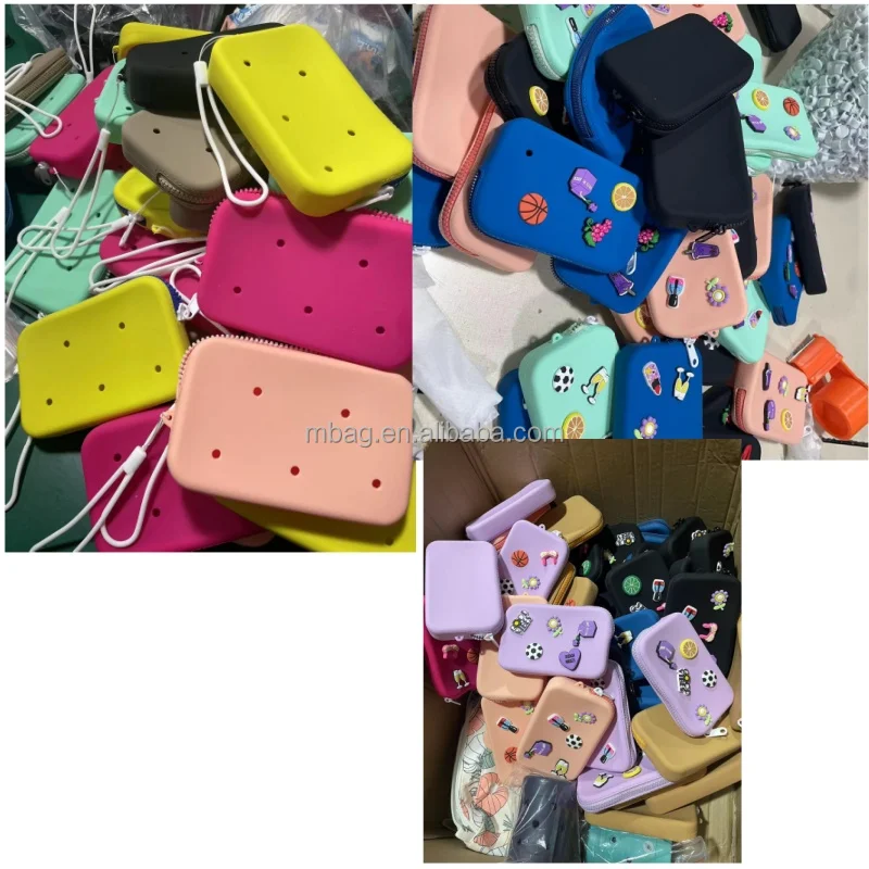 Custom Silicone Pouch Coin Purse for Women Cute Small Wallets Change Purse Coin Pouch with holes