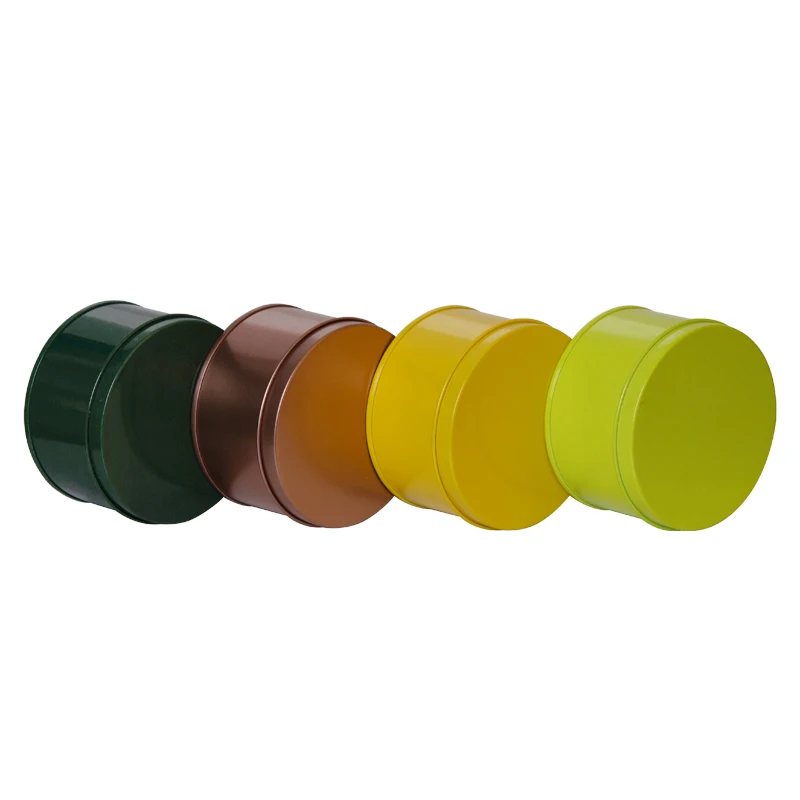 Wholesale Cheap Round 7.5 cm Diameter 4.5 cm Height Metal Tin Can Box Runde Blechdose Tins Package for Surge Coffee Tea