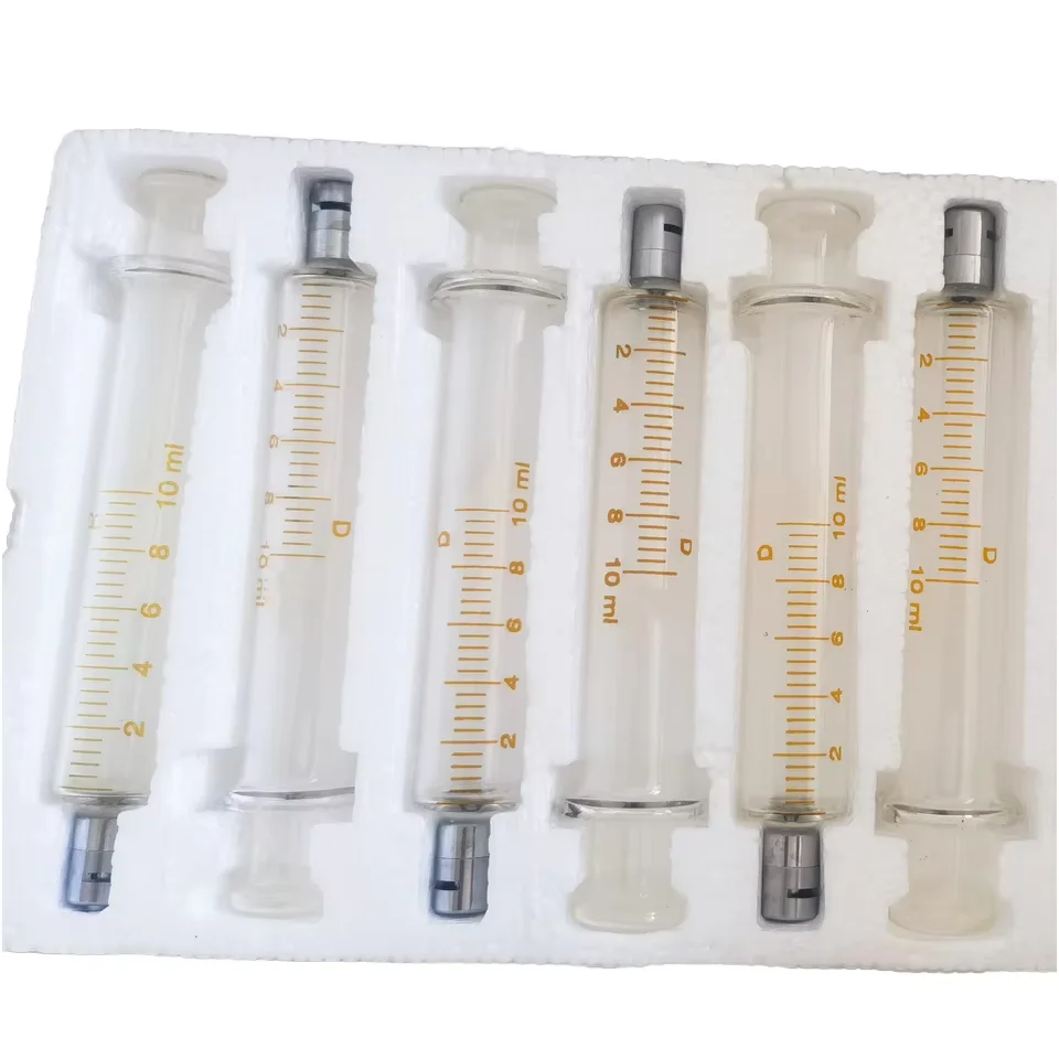 Veterinary glass syringe 10 ml 20 ml steel syringe tube needle feeding feeder tube luer lock medical consumables