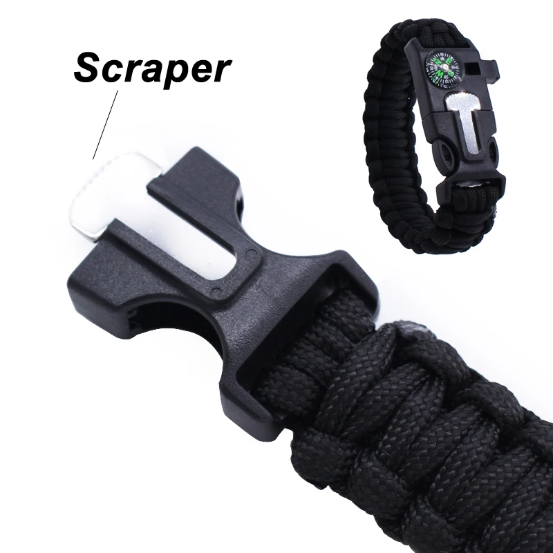 
Wholesale Free Sample Survival 550 LBS Tactical Paracord Bracelet for Outdoor Camping 