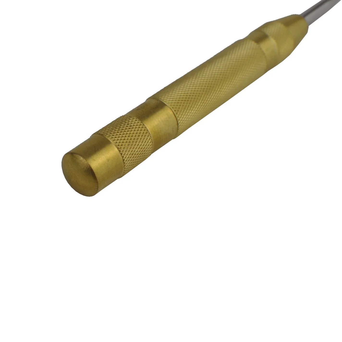 Yute automatic hardened alloy steel point center punch with brass handle