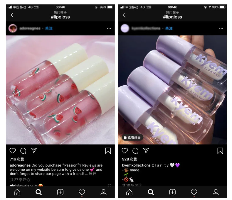 Custom Logo Packaging 6.5ml Empty Lip gloss Tube Cosmetic Empty Pink Round Lipgloss Tube With Big Brush