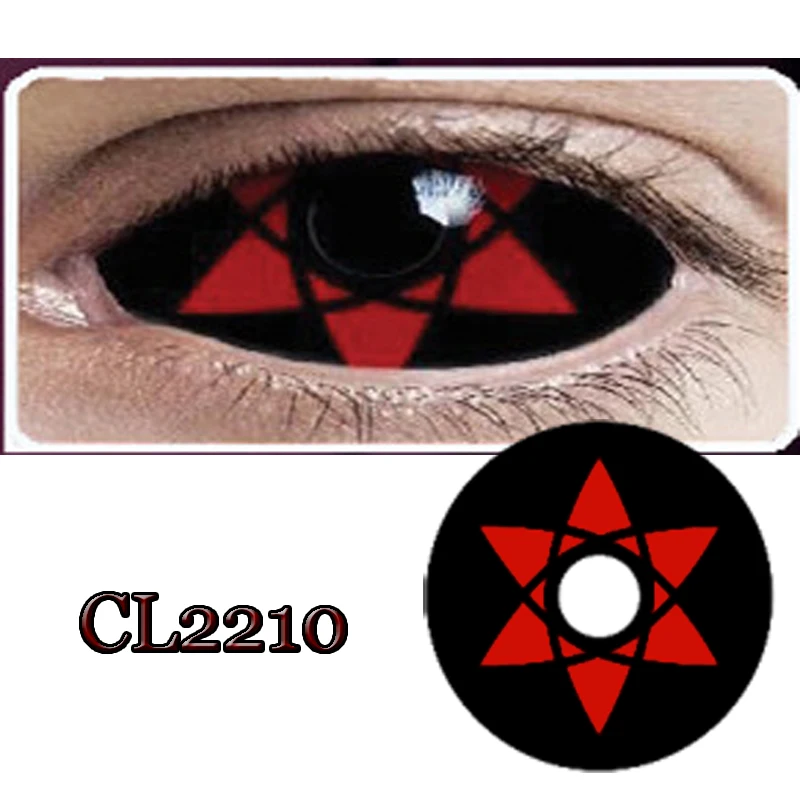 Sharingan Contact Lenses halloween 22mm Sclera Contacts Cosplay Full Eyes Contacts for Animation Eye CL2210