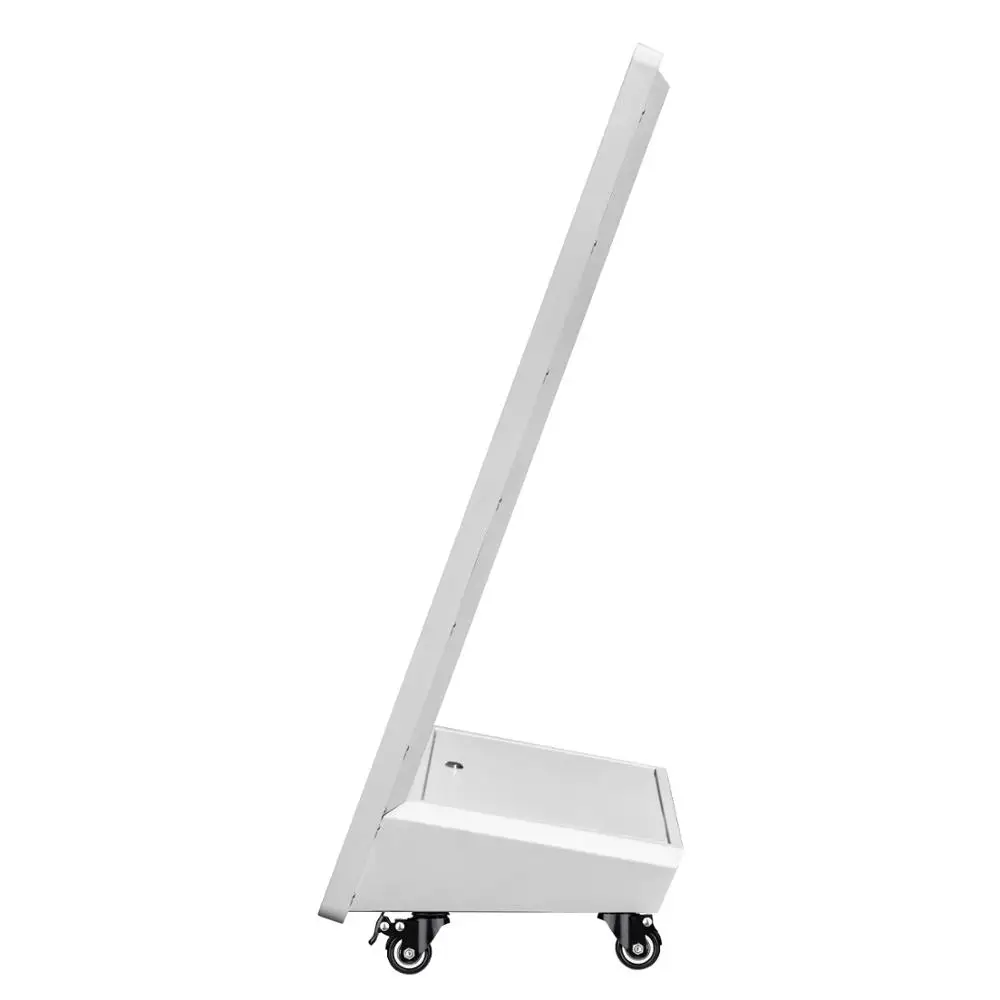
Movable LCD advertising players digital signage and displays touch screen totem with universal wheels 