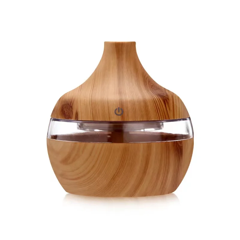 300ML USB design Electric desk Aroma Diffuser Mist Wood Grain Oil Aromatherapy  led light  Air Humidifier