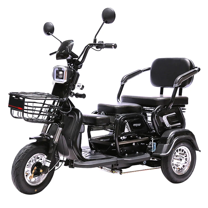 Low Speed Safety Woman Bike Sweden Adult Drift Frame 3 Wheel Electric Tricycle Pedicab Gas Ebike Trike Seat Tricycle Scooter