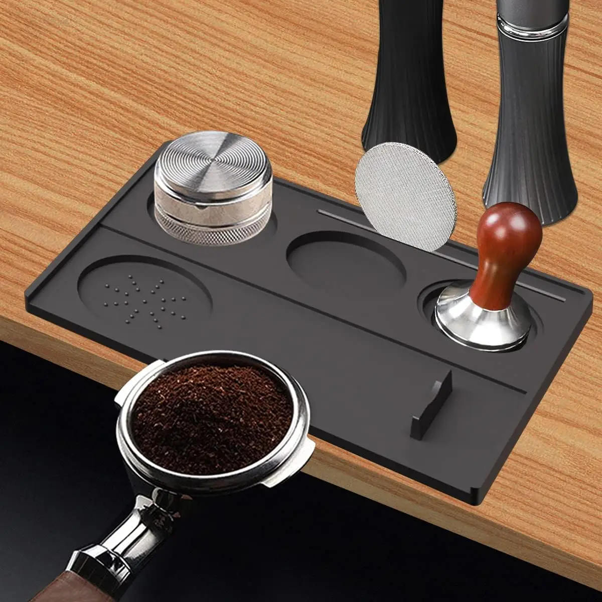 Tamping Mat Food Grade Silicone Coffee Tamp Mat Tamper Pad Tamp Station for Barista Tool Home Kitchen Bar Coffee Accessory