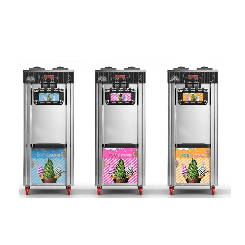 China supplier ice cream machine 3 flavor factory price soft ice cream marking machine