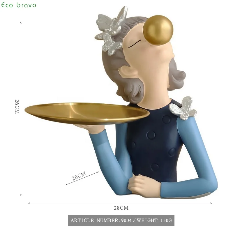 Modern Artificial Gifts Crafts Bubble Girl Resin Crafts Ornament Home Gecor Creative Storage Tray Home Accessories Gift Sets