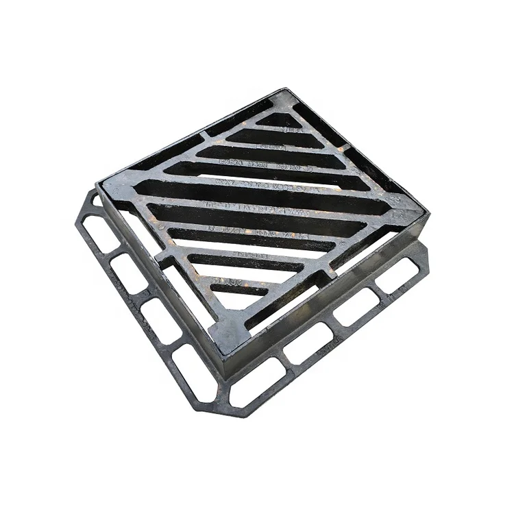 DI Customizable D400 Drain Grating Ductile Iron Casting Manhole Water Gully Grating