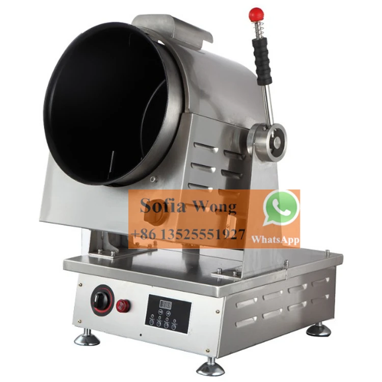 Commercial Intelligent Electric Automatic Egg Fried Rice Cooking Auto Drum Rotating Gas Electric Fried Rice Robot Wok Machine 5.