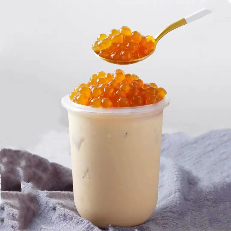 Счетчик boba tea shop, мгновенный янтарный шарик Tapioca, жемчужная пленка, сырье 1 кг, жемчужины boba